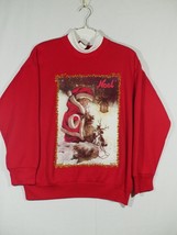 Vintage Nutcracker Sweatshirt Double Neck Christmas Noel Red Small Made ... - £7.85 GBP