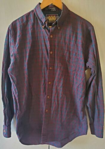 VTG Ralph Lauren Chaps Country Cottons Long Sleeve Mens Button Up Burgun... - $24.55