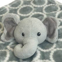 HB Hudson Baby Elephant Lovey Security Blanket Soft Toy 14&quot; Gray Sweet Cute Soft - $8.90