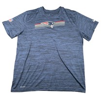 Nike Men XL New England Patriots Navy Dri-Fit Short Sleeve T-shirt On Field - $22.99