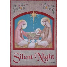 Silent Night Christmas House Flag-2 Sided, 28&quot; x 40&quot; - $18.00