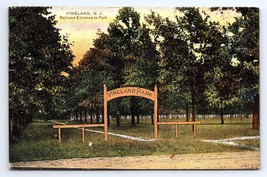 Postcard Railroad Entrance to Park Vineland New Jersey Posted - $3.75