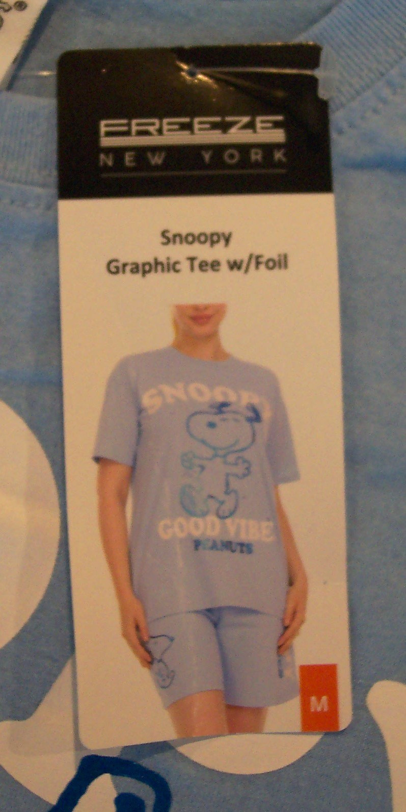 WOMEN'S Peanuts SNOOPY GOOD VIBES T-shirt Missy MEDIUM NEW Item image 5
