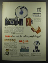 1955 Argus C-3 Camera Ad - Argus has a gift for making people happy - £14.74 GBP