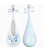 Pipa Blue peony pattern Chinese stringed instruments - $543.34 CAD