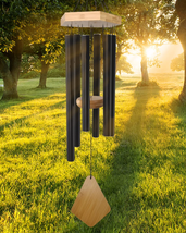 Wind Chimes Deep Tone, 30 Inches for Patio, Garden, Yard, Home Decor. Black - £51.11 GBP