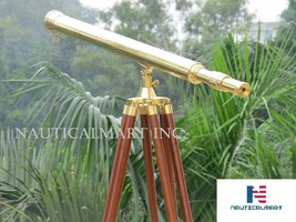 40-inch Clear Coated Solid Floor Standing Brass Harbormaster Telescope - £156.74 GBP