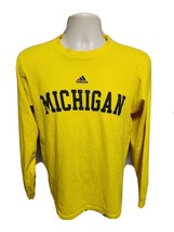 Adidas University of Michigan Adult Small Long Sleeve Yellow TShirt - £11.87 GBP