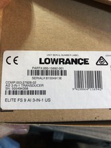 LOWRANCE ELITE FS9; W/ACTIVE IMAGE 3-IN-1 TRANSDUCER - £563.71 GBP
