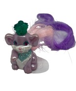 Vintage Littlest Pet Shop Jeweled Pup Figure with Crown &amp; Pink/Purple Hair - $43.20