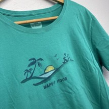 Life is Good Happy Daisy Women&#39;s XXL Crusher Green Short Sleeve T-shirt Top - $16.99