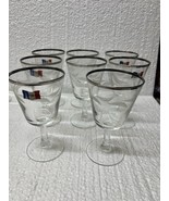 Vtg Cristal D&#39;Arques Parisienne Platinum Rim Stemware Etched Leaves Plat... - $91.43 CAD