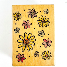 Stampcraft Daisy Flowers Dots Rubber Stamp Scrapbooking Card  440H21 - £7.89 GBP