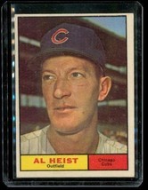 Vintage 1961 TOPPS Baseball Trading Card #302 AL HEIST Chicago Cubs - £7.76 GBP