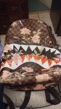 Sprayground Brown Checkered Shark Flower Backpack! Limited Edition! - $47.42