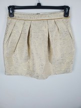 Forever 21 Skirt Medium Womens Beige Gold Mini Casual Summer Bottoms - £13.99 GBP