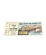 Oklahoma Sooners Vs Texas Longhorns 1990 ticket 85th Cotton Bowl 10/13/1... - £19.59 GBP