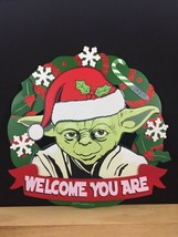 New 2015 Star Wars Christmas Yoda Welcome You Are 12&quot; X 12&quot; Sign - Colorful! - £34.01 GBP