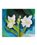 Betsy Drake White Lilies Throw - £50.63 GBP