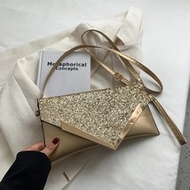 PU Leather Women Evening Clutches Bags Fashion Sequins Party Dinner  Messenger B - £86.72 GBP
