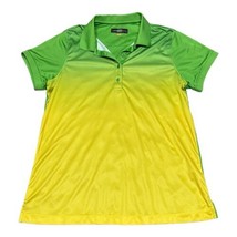 Loudmouth Green Yellow Golf Polo Shirt Mens Ombre Short Sleeve XL Polyester - £36.67 GBP