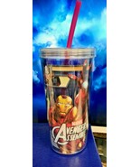 Marvel Comics AVENGERS ASSEMBLE 16oz Insulated Straw TUMBLER~Iron Man, H... - $169.42 MXN