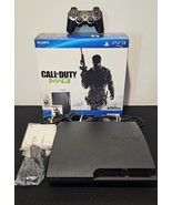Sony PlayStation 3 Slim PS3 320GB Black w/ Call of Duty MW3 Box &amp; Game! - £152.26 GBP