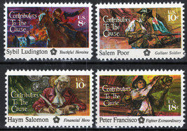 ZAYIX - US 1559-1562 MNH American Revolution Contributors to Cause 021823-S06M - £1.19 GBP