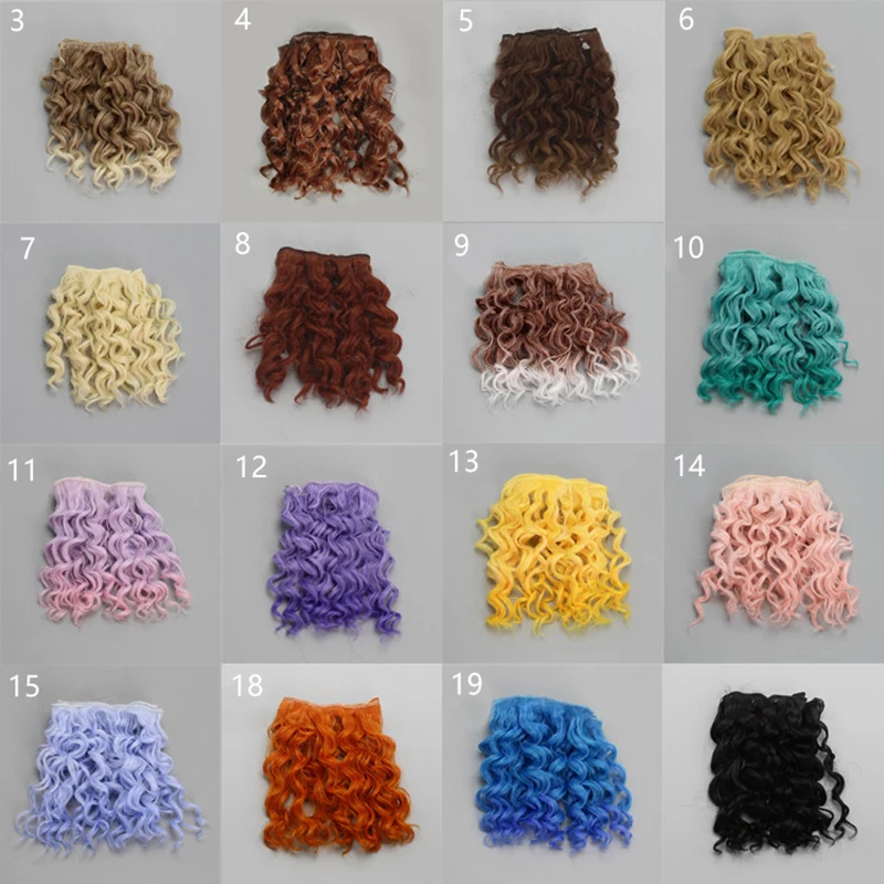 Play 15*100cm High Quality Screw Curly Hair Extensions for All Dolls DIY Hair Wi - £15.62 GBP