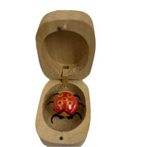 Vtg Bug Nut ladybug In Small Box Wooden Box Gag Gift Funny - £8.57 GBP