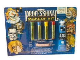 Halloween Frankenstein Clown mask costume decoration vtg face makeup Topstone - £31.60 GBP