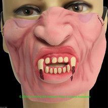 Monster Gag-HALF MASK-Mardi Gras Cosplay Costume Accessory-DRACULA Vampire Fangs - £6.06 GBP