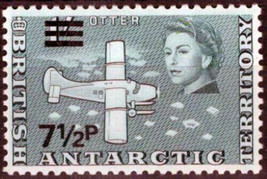 ZAYIX British Antarctic Territory BAT 34 MLH airplane surcharge 041123-S113 - £7.13 GBP