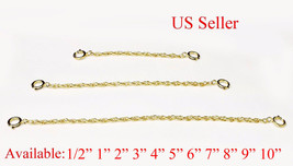 Y  14k gold filled Extender Safety Rope Chain Necklace Bracelet spring lock #7 - £7.60 GBP