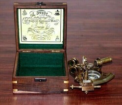 Ancien sextant marin allemand et boussole nautique vintage fonctionnel avec b... - £107.37 GBP