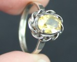 1950&#39;s STERLING SILVER &amp; CITRINE ladies ring .925 size 7 ESTATE SALE! - £28.14 GBP