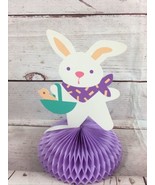 Vtg Hallmark Tissue Paper Honeycomb Easter Bunny Decoration Centerpiece - $9.90
