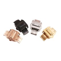 18/21mm Stainless Steel Folding Buckle Clasp Fit Cartier Santos Watch Strap - £20.08 GBP