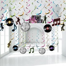 70&#39;S Disco Party Decorations, Let&#39;S Boogie Banner Music Record Decorations Disco - £15.84 GBP