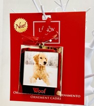 Lenox Silver Frame Ornaments~Woof Frame Charm~Dog Lover Christmas Ornament - £9.65 GBP