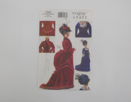 Vogue Craft Pattern #7100 11 1/2" Fashion Doll Historical Clothes Uncut 1999 - $19.99