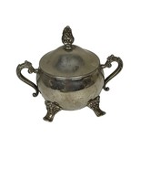 Vintage Lidded/Footed Metal Silverplate Sugar Bowl with Handles - $516.70 MXN