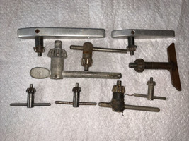 Vintage lot of 9 vintage  drill chuck keys,  various sizes  - £19.65 GBP