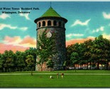 Old Water Tower Wilmington DE Delaware UNP Unused Linen Postcard I4  - $3.91