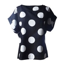 Fashion Summer Polka Dot Blouse Women Casual Short Sleeve Printingtunic Women&#39;s  - £28.68 GBP