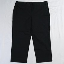 Talbots 16 Black Chatham Cropped Side Zip Slim Dress Pants - £19.65 GBP