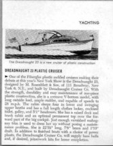 1951 Magazine Photo Dreadnaught 23 Plastic Fiberglas Cruiser Boats New Y... - £7.00 GBP