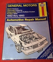 Haynes 1982-1993 GM Century Celebrity Ciara Cutlass 6000 Repair Manual #829 - £11.02 GBP