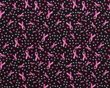 Cotton Breast Cancer Awareness Pink Ribbons Fabric Print by the Yard D58... - $12.95