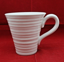 Sophie Conran For Portmeirion Porcelain White Ribbed Coffee Tea Cup 4.25... - £28.29 GBP